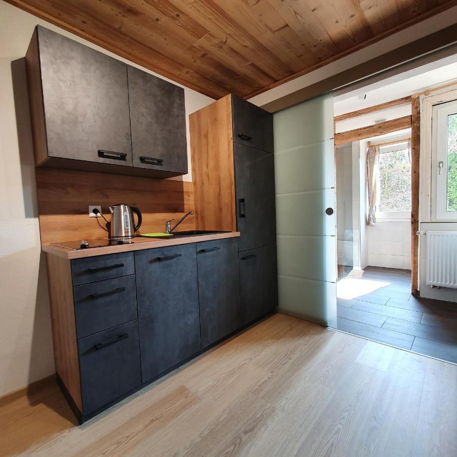 Alte Backstube - Ferienwohnung Huettenstube Und Ferienzimmer Auszeit Erkenbrechtsweiler 外观 照片