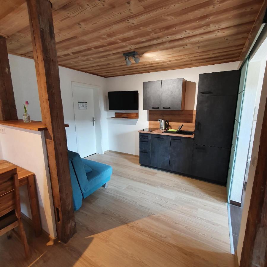 Alte Backstube - Ferienwohnung Huettenstube Und Ferienzimmer Auszeit Erkenbrechtsweiler 外观 照片